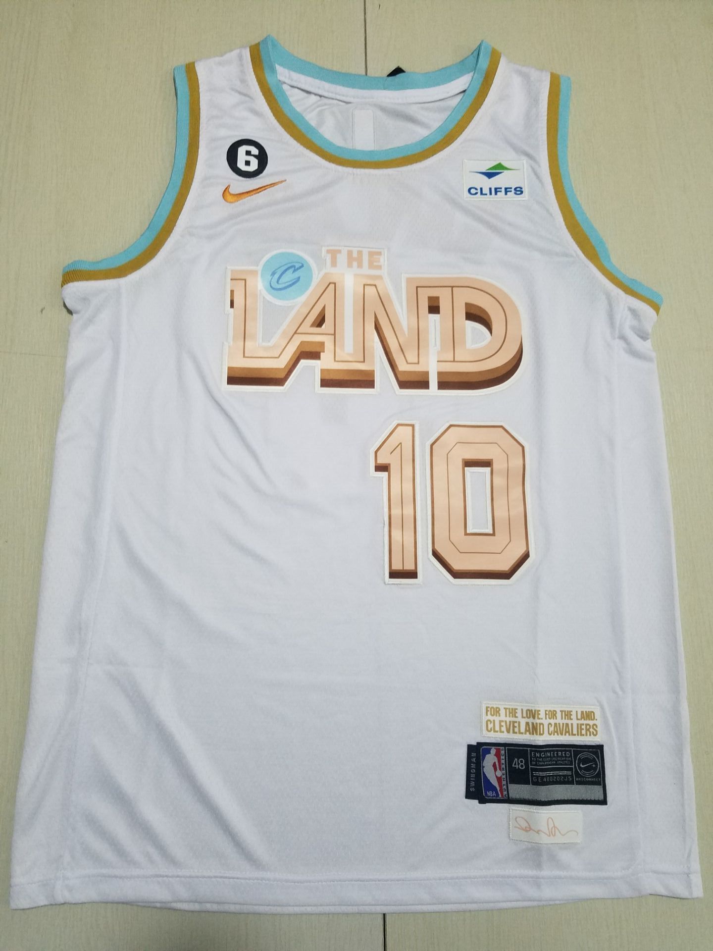 Men Cleveland Cavaliers #10 Garland Nike White City Edition 2022 NBA Jersey->philadelphia 76ers->NBA Jersey